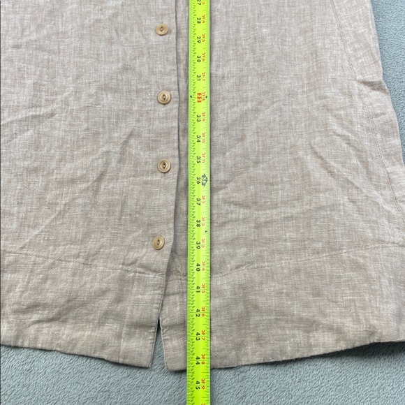 NEW MATE‎ The Label XS 100% Organic Linen Sleeveless Button Down Dress - Picture 4 of 12